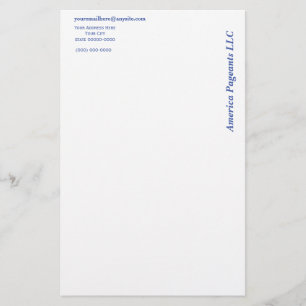 Miss America style On The Side Letterhead