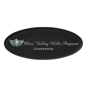 Miss America Style Oval Custom Name Tag