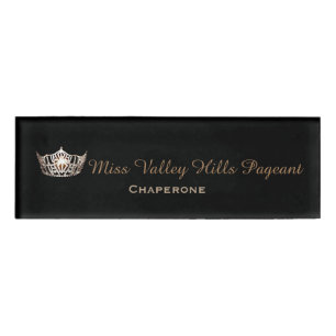 Miss America Style Oval Custom Name Tag