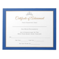 Miss America style Pageant Certificates-Achievmnt