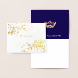 Miss America Style Pageant Crown Cherry Blossom  Foil Card