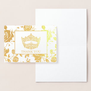 Miss America style Pageant Crown Foil Card