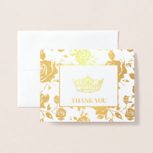 Miss America Style Pageant Crown Foil Card
