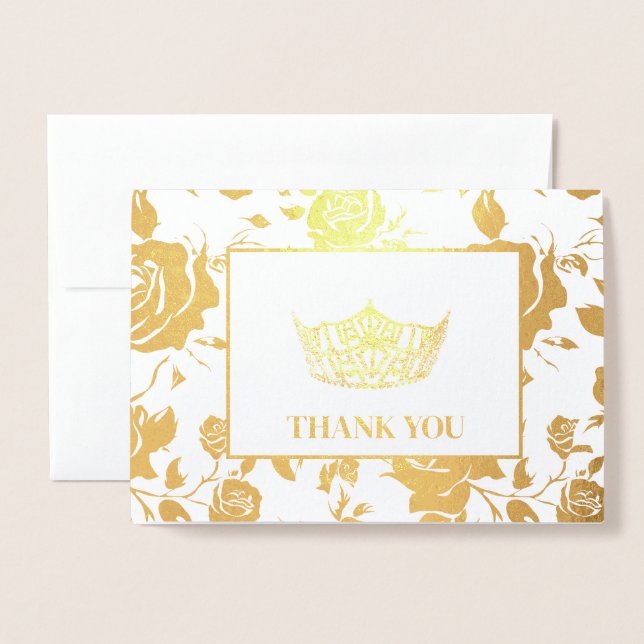 Miss America Style Pageant Crown Foil Card (Front With Envelope)