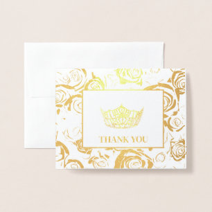 Miss America Style Pageant Crown Foil Card