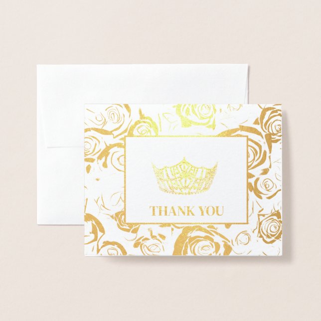 Miss America Style Pageant Crown Foil Card (Front With Envelope)