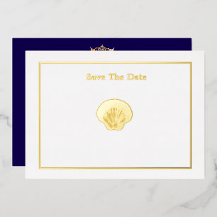 Miss America Style Pageant Crown Shell Foil Invit