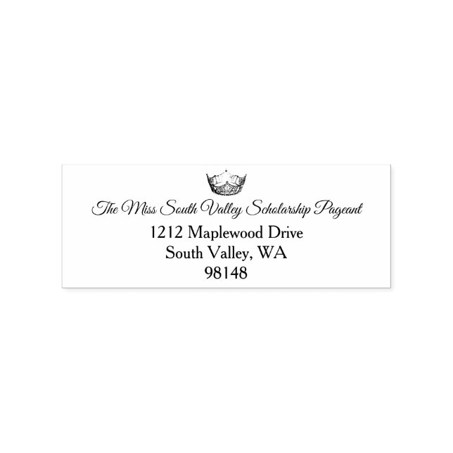 Miss America style Pageant Rubber Stamp (Imprint)