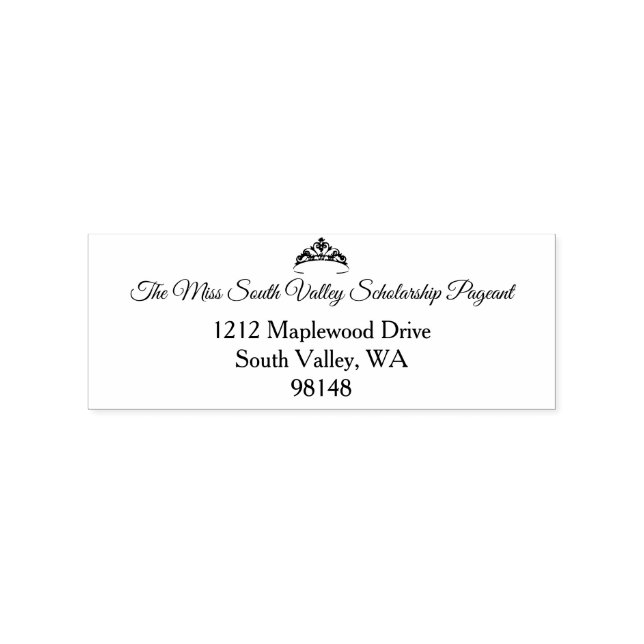 Miss America style Pageant Rubber Stamp (Imprint)