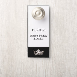 Miss America style Pageant SLVR Crown Door Hanger