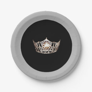 Miss America style Platinum Crown 7" Paper Plates