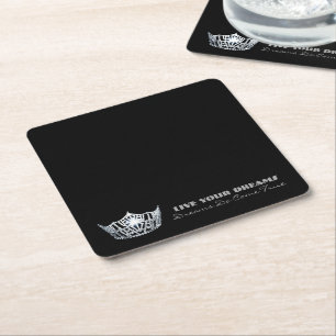 Miss America type Live Your Dreams Paper Coasters