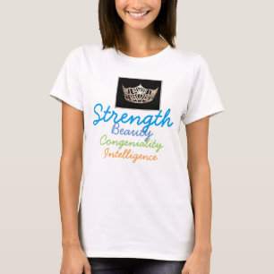Miss America type Pageant Crown Crop Top-Virtues T-Shirt