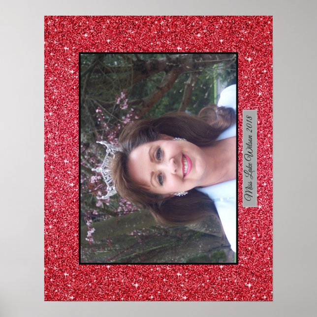 Miss America USA Custom Glitter Poster Portrait (Front)