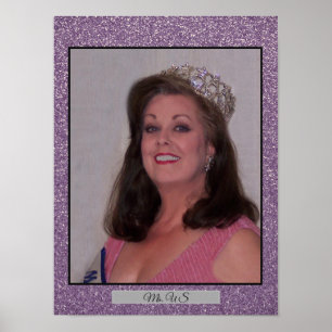 Miss America USA Glitter Personal Portrait Poster