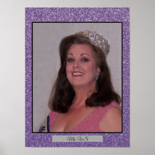 Miss America USA Glitter Personal Portrait Poster