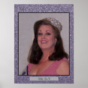 Miss America USA Glitter Personal Portrait Poster