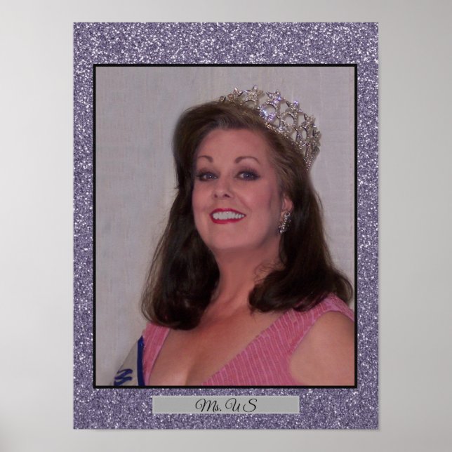 Miss America USA Glitter Personal Portrait Poster (Front)