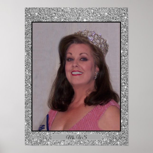 Miss America USA Glitter Personal Portrait Poster (Front)