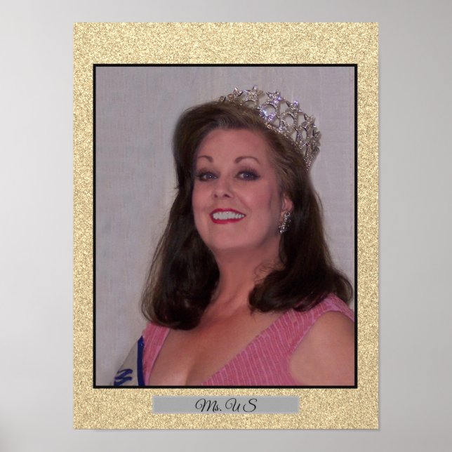 Miss America USA Glitter Personal Portrait Poster (Front)