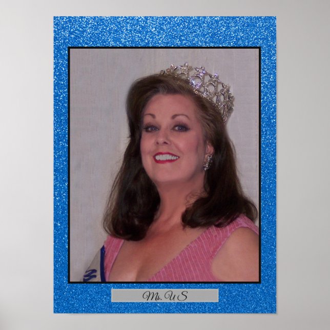 Miss America USA Glitter Personal Portrait Poster (Front)