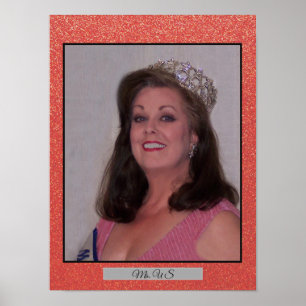 Miss America USA Glitter Personal Portrait Poster