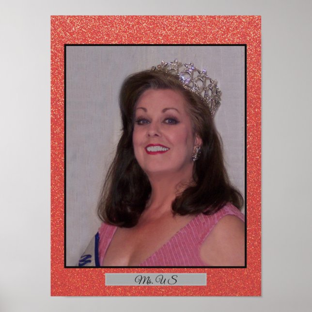 Miss America USA Glitter Personal Portrait Poster (Front)