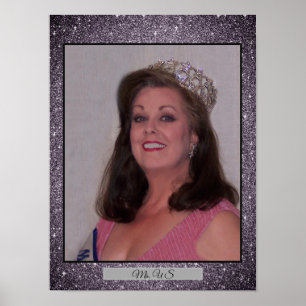 Miss America USA Glitter Personal Portrait Poster