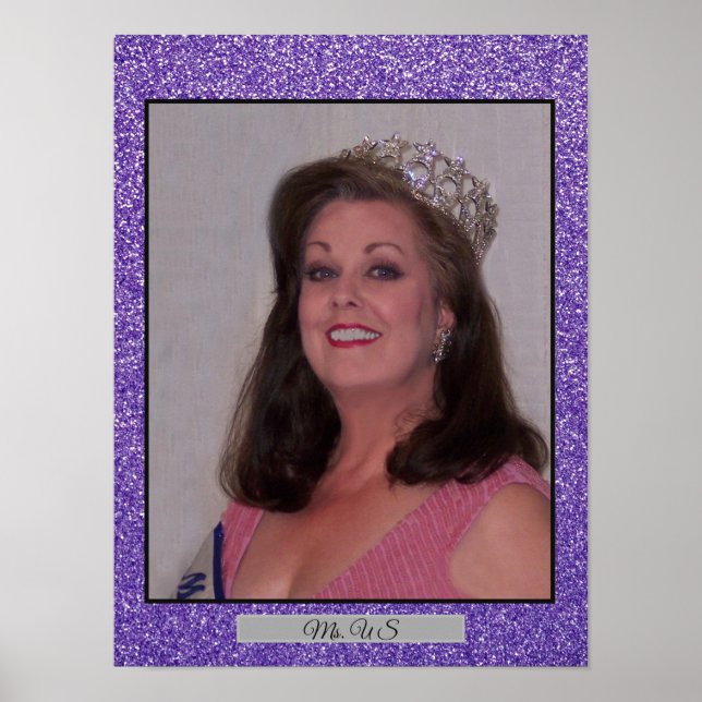 Miss America USA Glitter Personal Portrait Poster (Front)