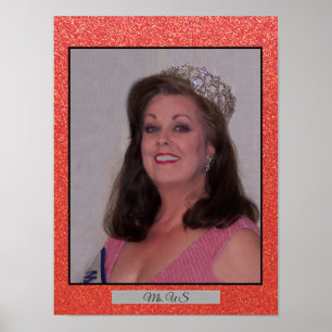 Miss America USA Glitter Personal Portrait Poster