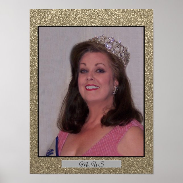 Miss America USA Glitter Personal Portrait Poster (Front)