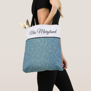 Miss America USA Pageant Faux Glitter Tote Bag