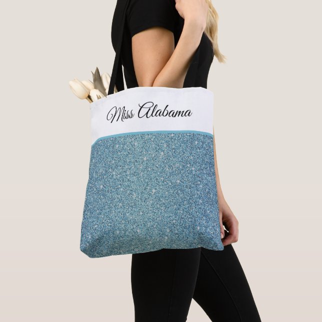 Miss America USA Pageant Faux Glitter Tote Bag (Close Up)