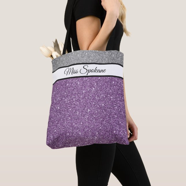 Miss America USA Pageant Faux Glitter Tote Bag (Close Up)