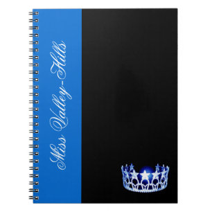 Miss America USA style Blue Crown Notebook
