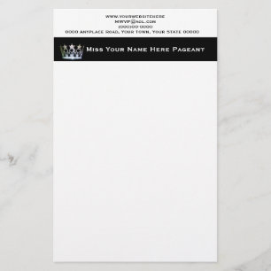 Miss America USA style Custom Letterhead