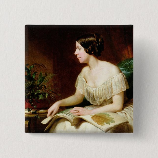 Miss Anne Pratt, the famous botanist 15 Cm Square Badge (Front)