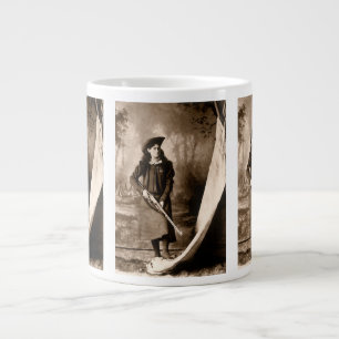 Miss Annie Oakley with Gun, Vintage Photo Portrait Large Coffee Mug