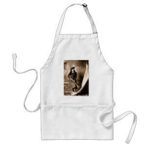 Miss Annie Oakley with Gun, Vintage Photo Portrait Standard Apron