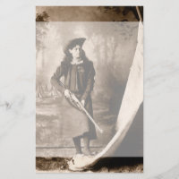 Miss Annie Oakley with Gun, Vintage Photo Portrait