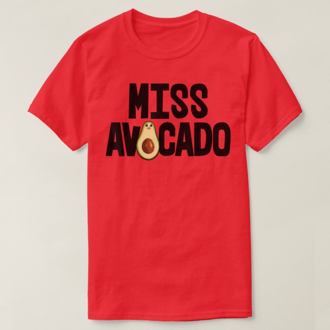 Miss Avocado Funny Avocado Fruit Women  T-Shirt (Design Front)