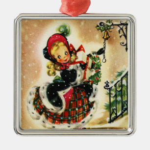 "Miss Belle" Holiday Vintage Ornament
