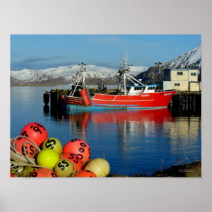 Miss Berdie, Fishing Trawler in Dutch Harbor, AK Poster