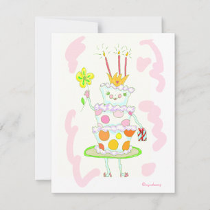 miss birthday cake party invitation