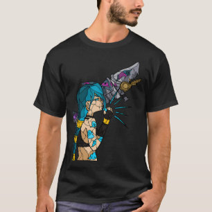 Miss boom Stained Glass with Gun version sticker T-Shirt