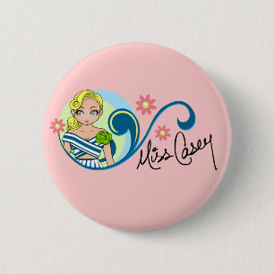 "Miss Casey" Button