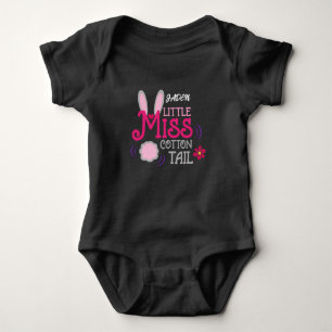 MISS COTTONTAIL BABY ONEISE WITH NAME.  BODYSUIT