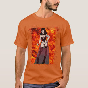 Miss Dracula Horror Monster Vampire Halloween Pin T-Shirt