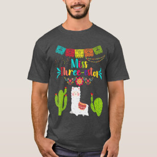 Miss FiestahreeEsta Girl 3rd Birthday Meican Party T-Shirt