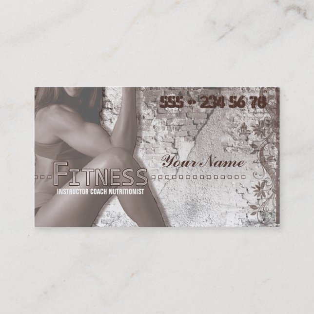 Miss Fitness III - Business Card (Front)